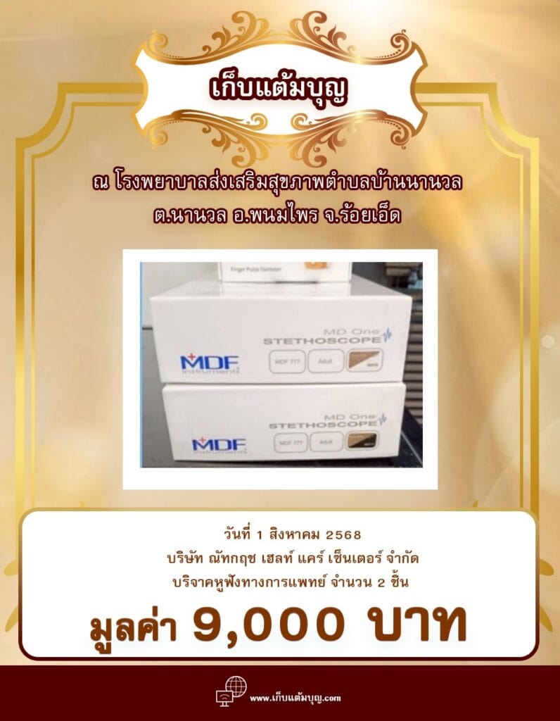 ณ โรงพยาบาลส่งเสริมสุขภาพตำบลบ้านนานวล ต.นานวล อ.พนมไพร จ.ร้อยเอ็ด